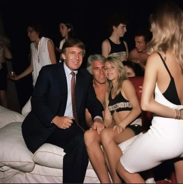 Viral “party couch” photos claiming to show TRUMP and EPSTEIN are fabricated